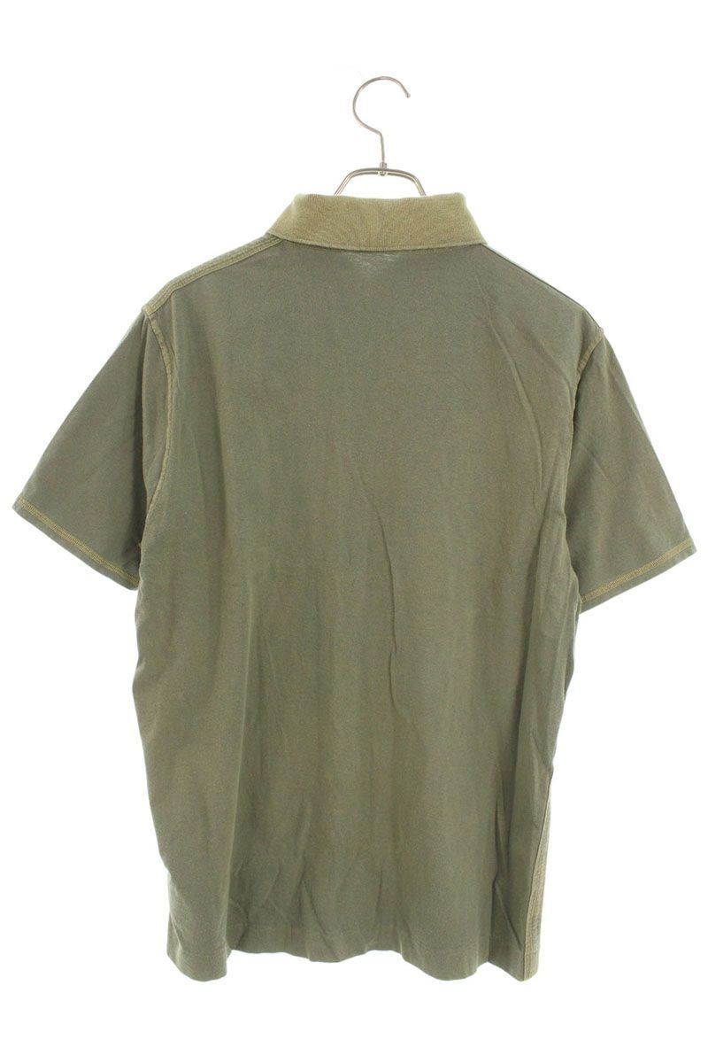 STONE  ストーンアイランド 半袖 スウェット ポロシャツ STONE ISLAND (ストーンアイランド) 胸ロゴ ライン 半袖 ポロシャツ