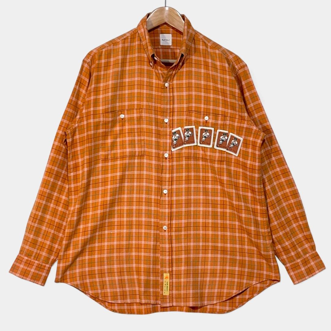 カールヘルム オレンジ チェック ベア ワッペン 長袖シャツ - メルカリ