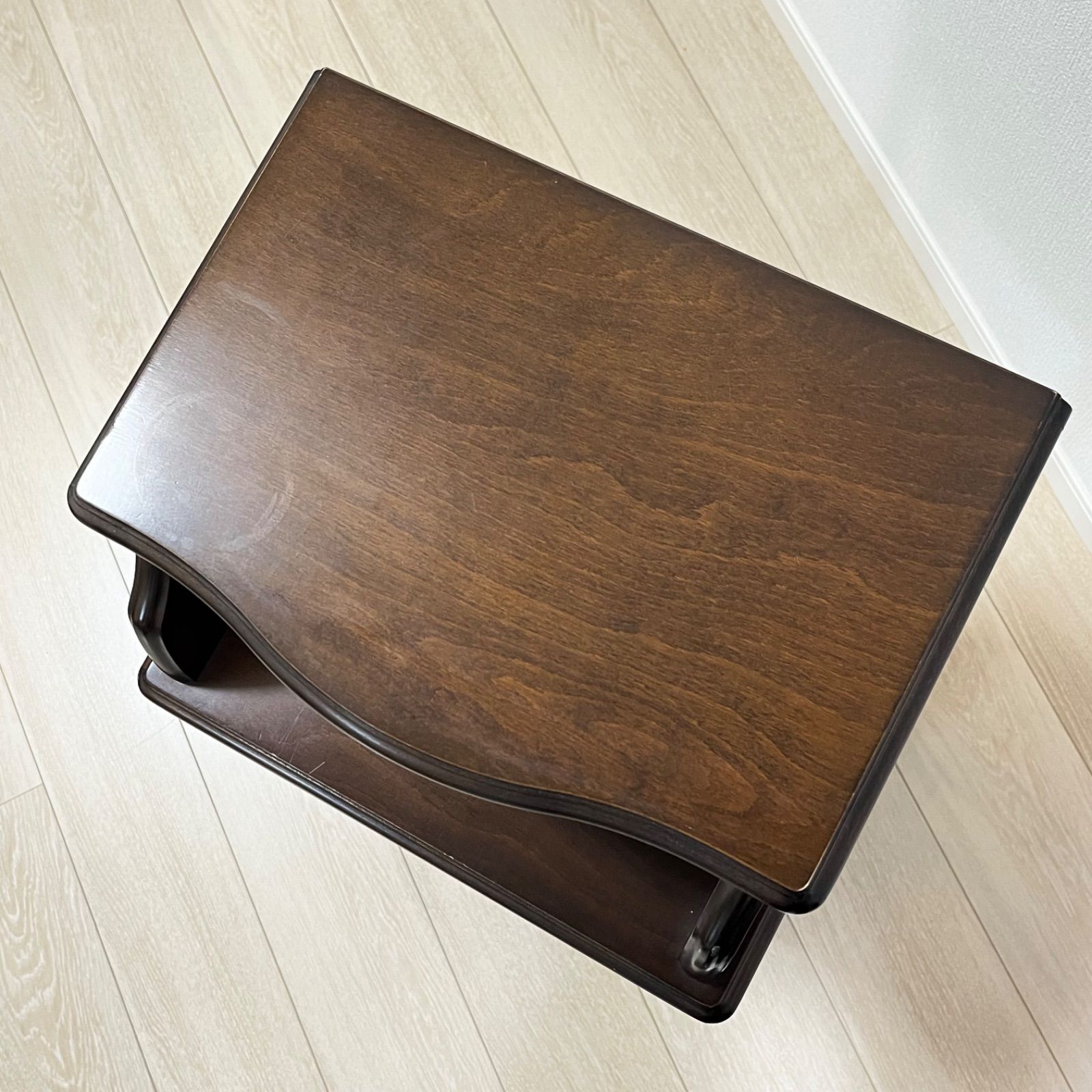 つ55)四国工芸 森のサーカス 木製電話台 花台 サイドチェスト 飾り台