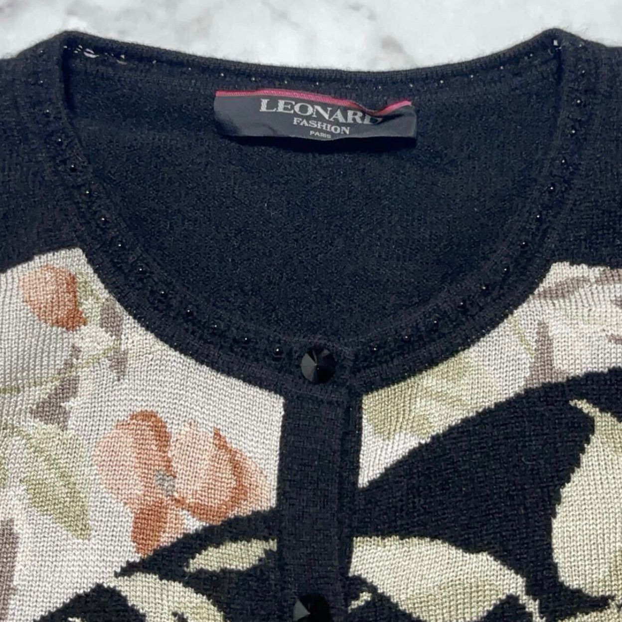 レオナール ファッション LEONARD FASHION 花柄 フラワー カシミヤ