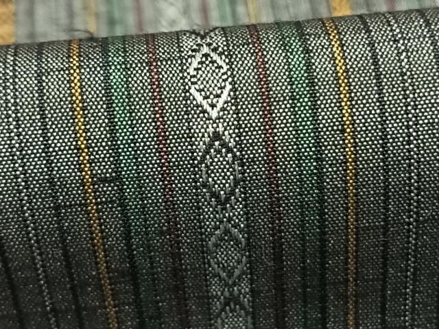 平和屋着物▽上質な紬 縞 胴抜き仕立て 正絹 逸品 未使用 AABE5599fy