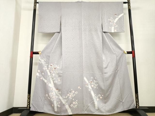 平和屋着物▽訪問着 絞り 刺繍 松竹梅舞花文 金彩 正絹 逸品