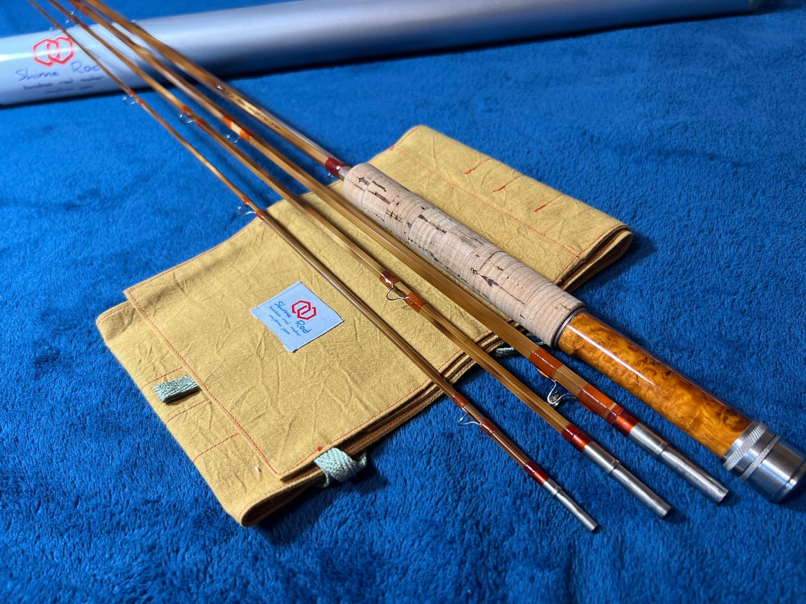 bamboo rod フライロッドソックス（竿袋）3ピース用 - メルカリ