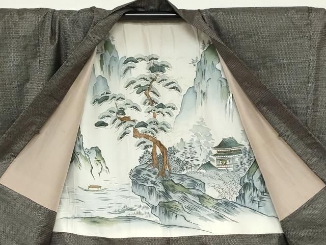 平和屋着物○男性 本場大島紬 アンサンブル 100亀甲 総詰め 正絹 逸品