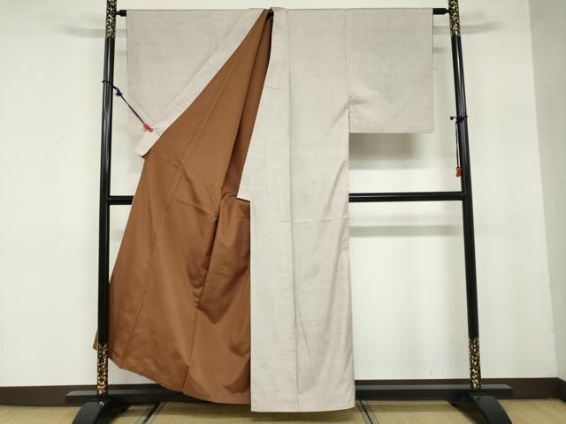 平和屋着物○男性 本場大島紬 アンサンブル 長羽織 白大島 100亀甲 総