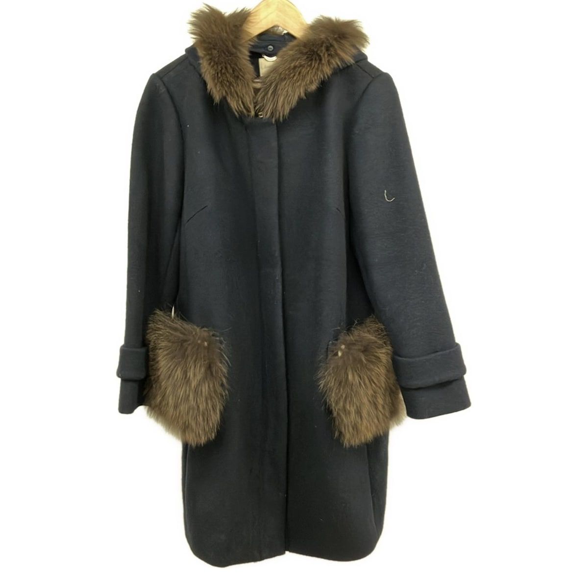 ローズティアラ コート サイズ46 XL レディース美品 - ダークネイビー