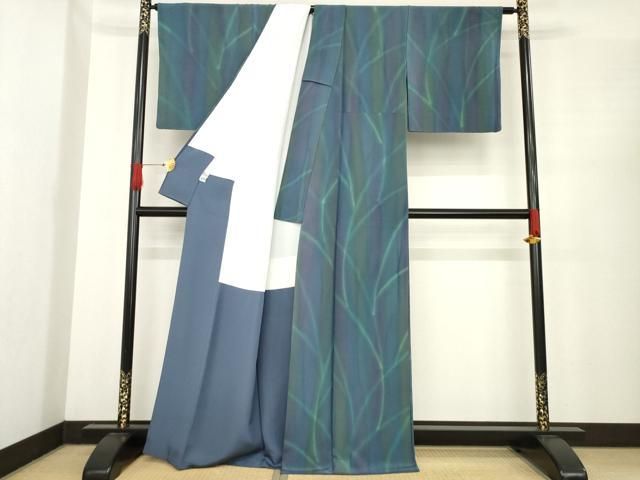 平和屋着物○染色作家 斉藤三才 小紋 枝尽くし 正絹 逸品 AABE9208ck