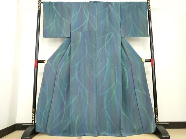 平和屋着物○染色作家 斉藤三才 小紋 枝尽くし 正絹 逸品 AABE9208ck