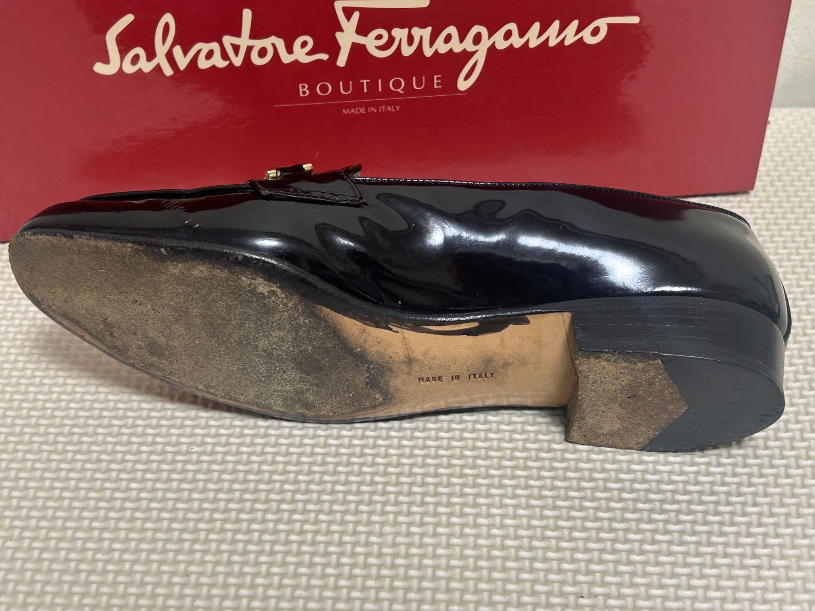 サルヴァトーレ フェラガモ 5 1/2 23 エナメル ローファー ガンチーニ サルヴァトーレ フェラガモ 5 1/2 23 エナメル ローファー ガンチーニ