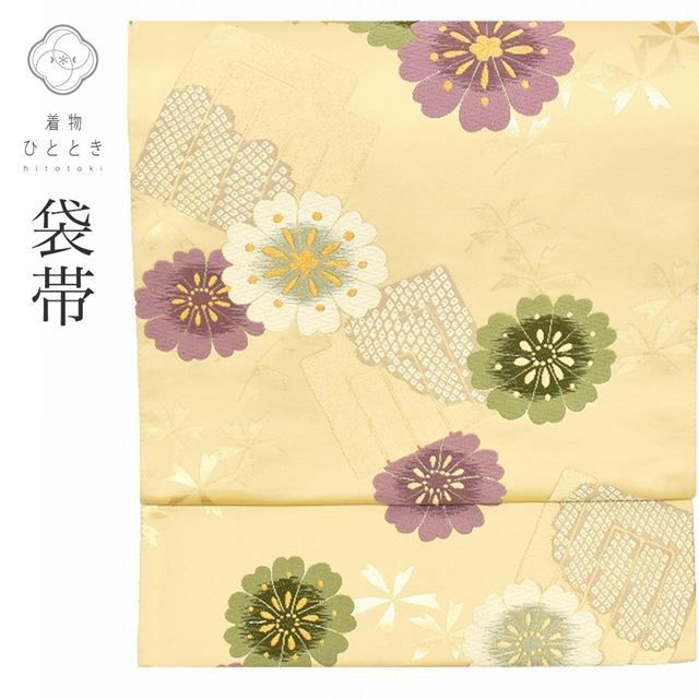 中古】 袋帯 リサイクル 正絹 フォーマル カジュアル 西陣織 引箔 唐織