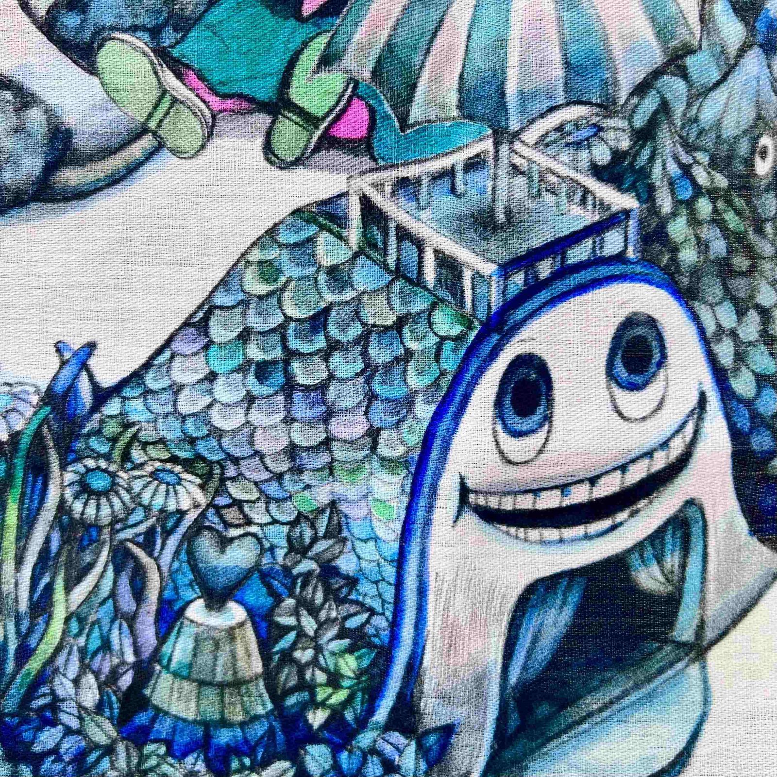 GUCCI グッチ 日本限定 ヒグチユウコ コットン ハンカチ ミニスカーフ