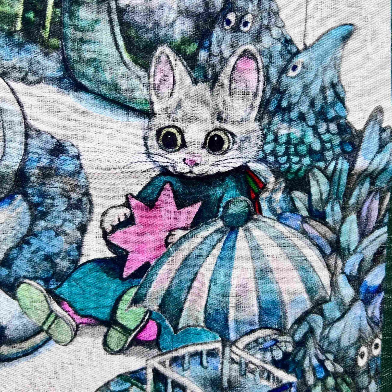 GUCCI グッチ 日本限定 ヒグチユウコ コットン ハンカチ ミニスカーフ