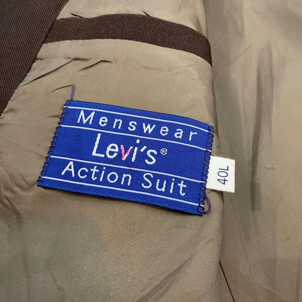 70s Levi's リーバイス アクションスーツ テーラードジャケット 茶色