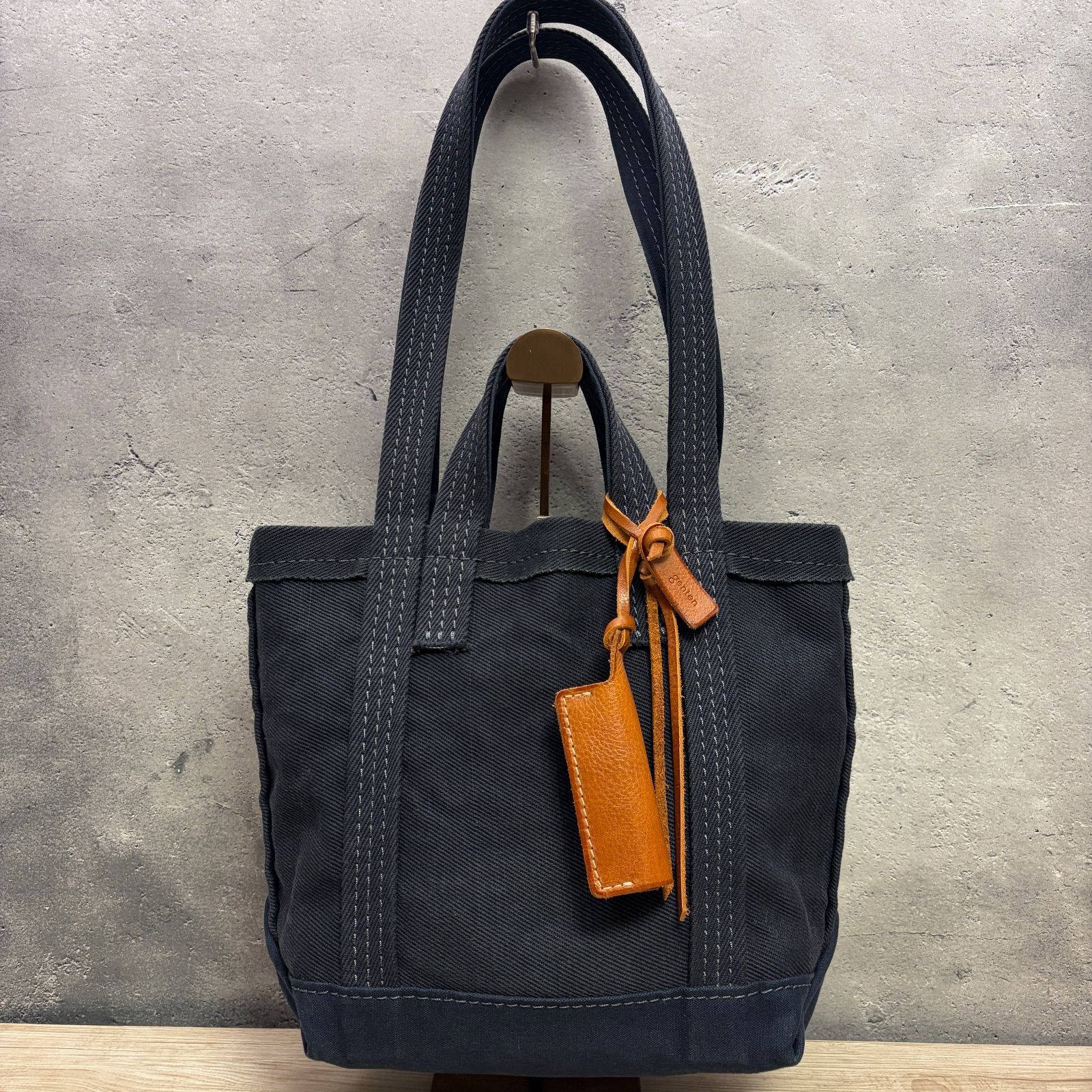 ✨genten ゲンテン セルビッジトート 2WAY ショルダートート ネイビー
