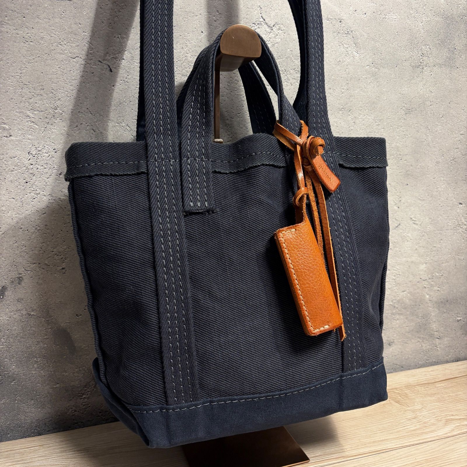✨genten ゲンテン セルビッジトート 2WAY ショルダートート ネイビー 