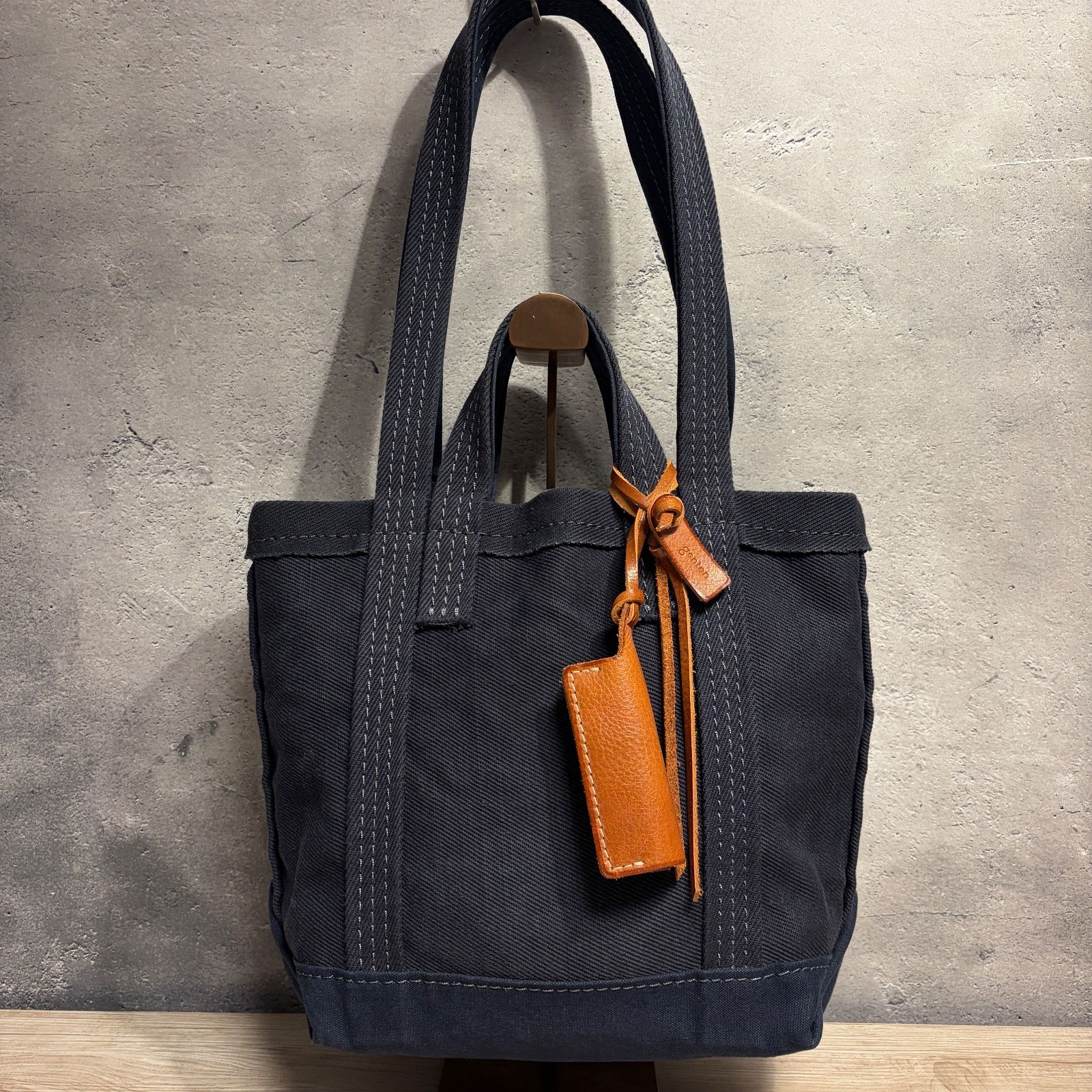 ✨genten ゲンテン セルビッジトート 2WAY ショルダートート ネイビー