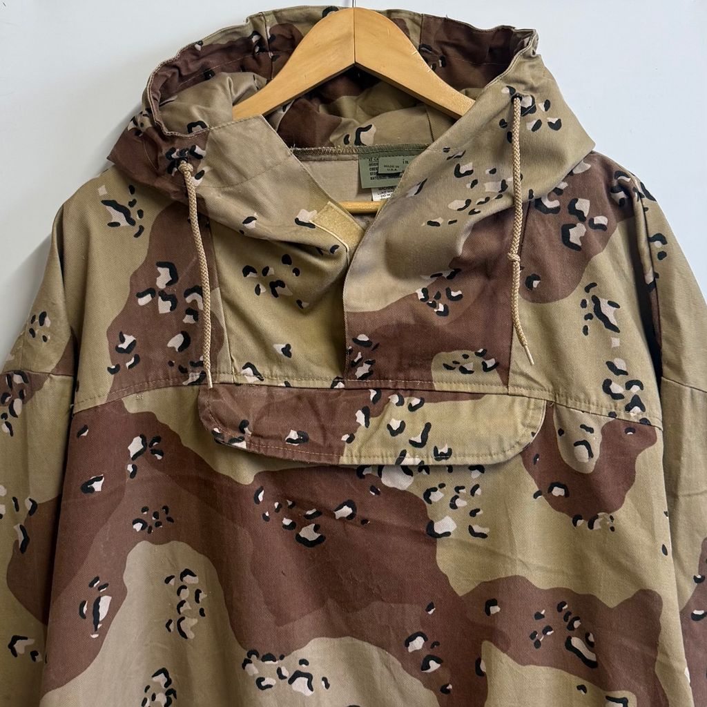 90s チョコチップカモ　コットン アノラックパーカー USA製 BDU アノラックパーカー チョコチップカモ カモフラ 迷彩柄 多色