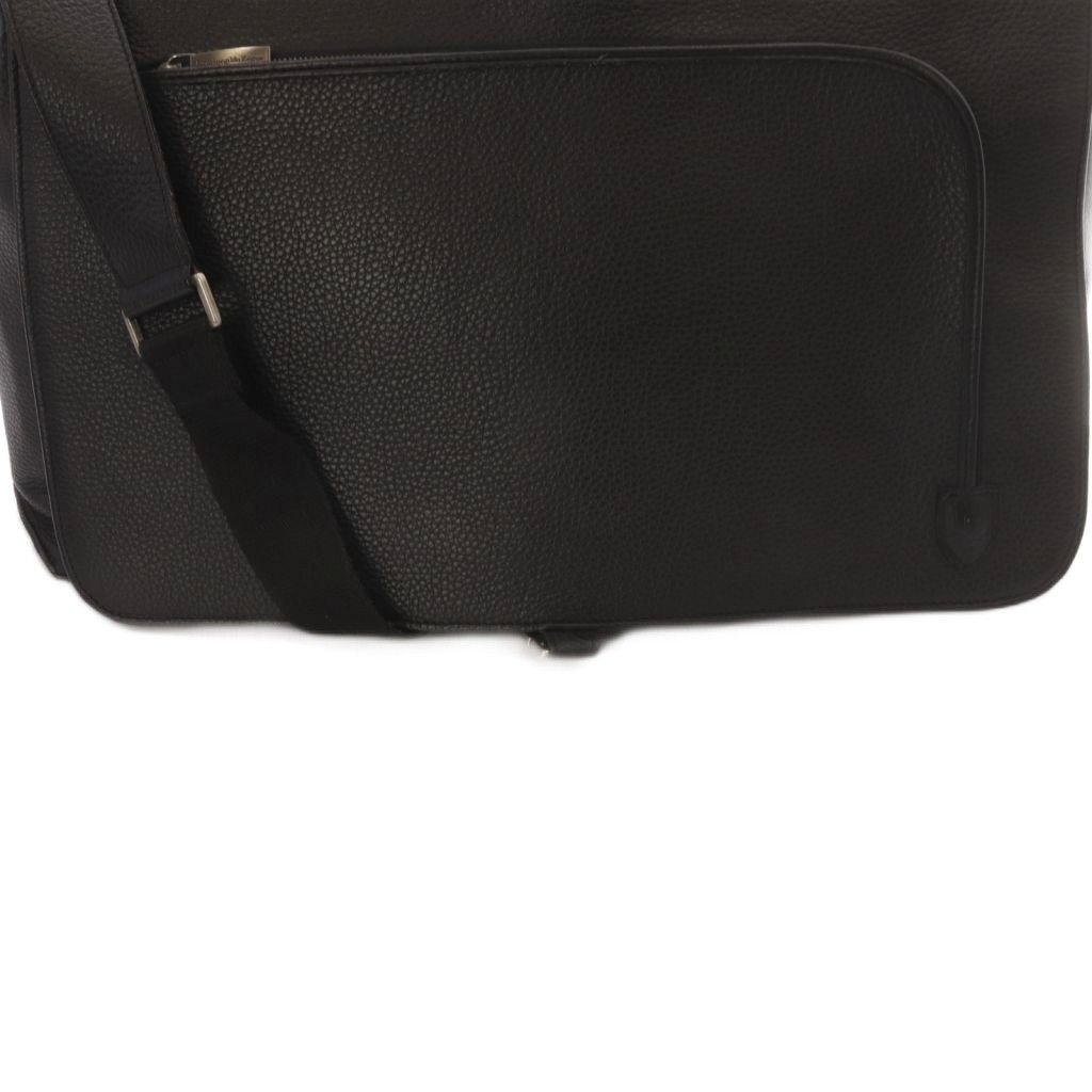エルメネジルドゼニア Ermenegildo Zegna ショルダーバッグ レザー 黒