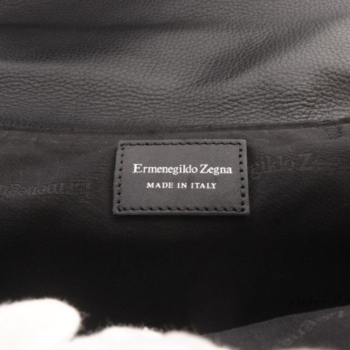エルメネジルドゼニア Ermenegildo Zegna ショルダーバッグ レザー 黒