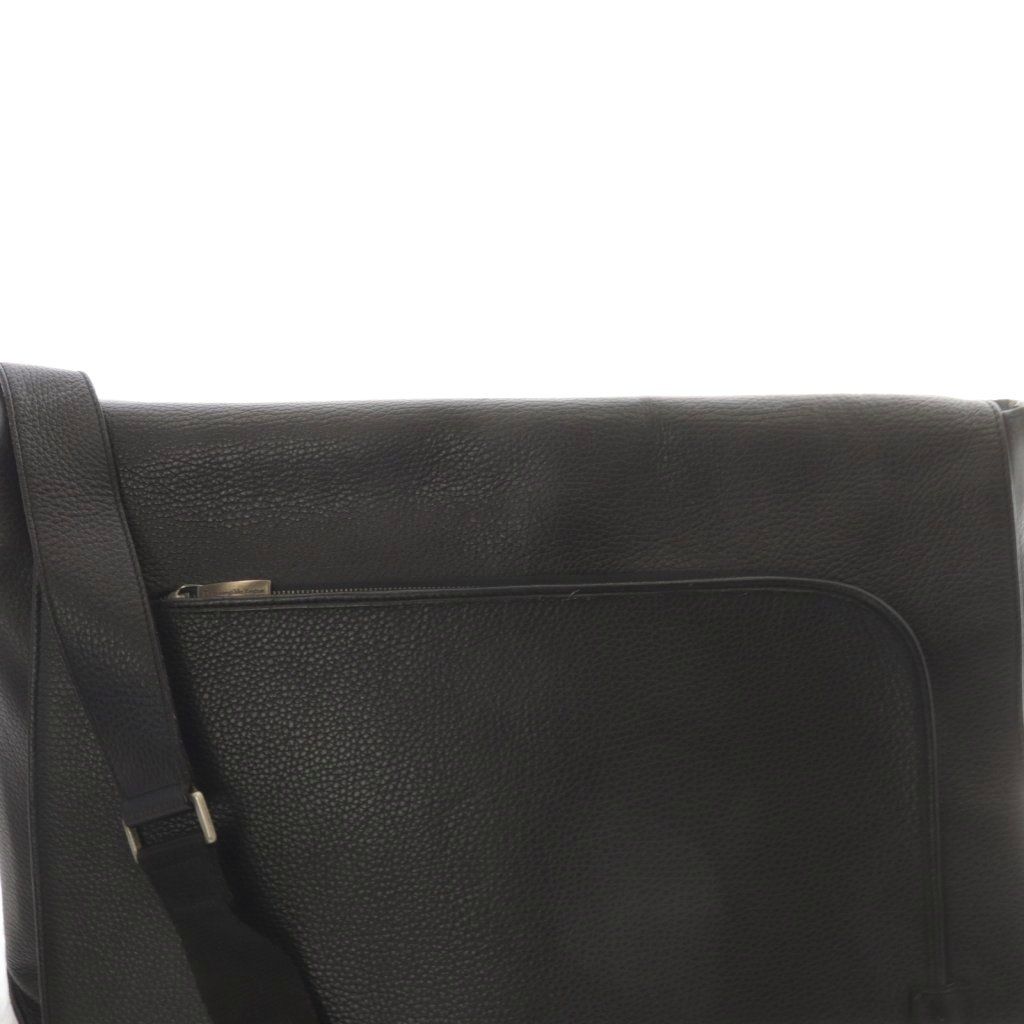エルメネジルドゼニア Ermenegildo Zegna ショルダーバッグ レザー 黒