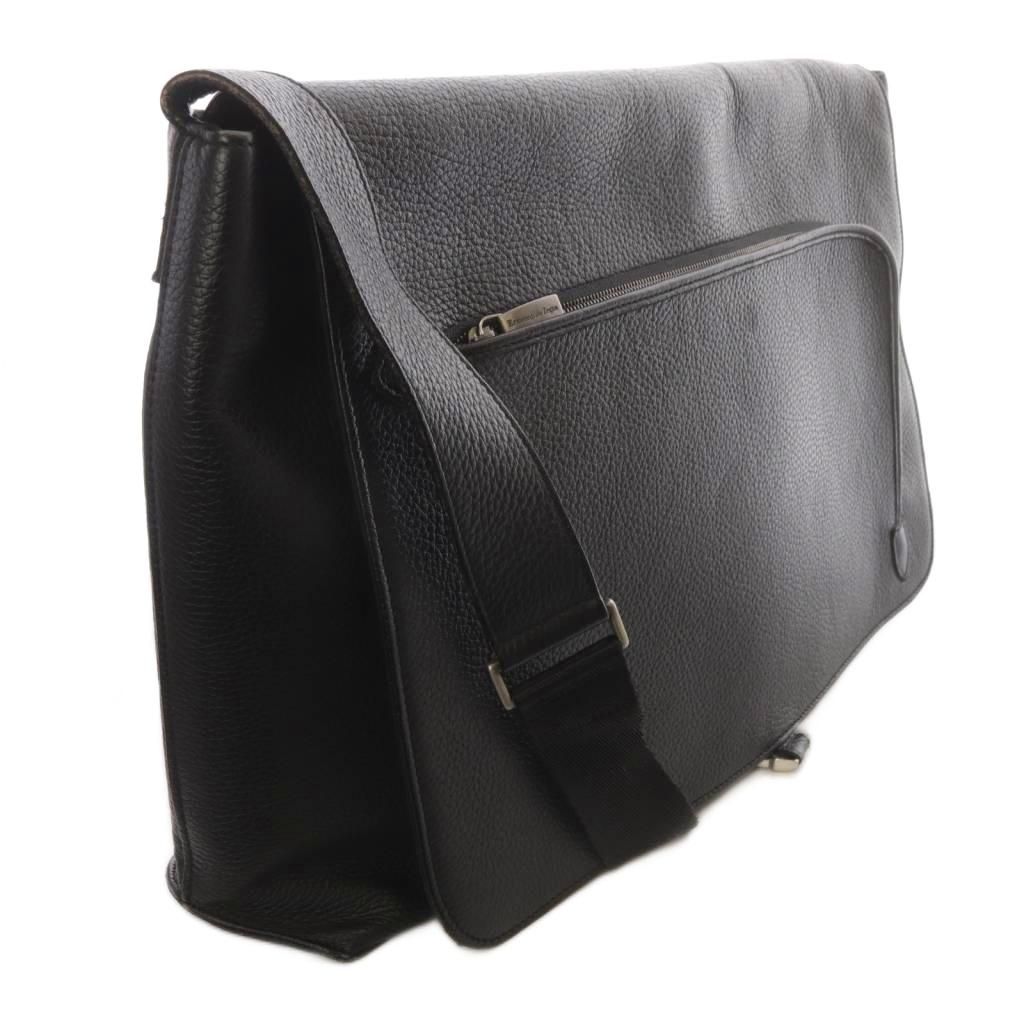 エルメネジルドゼニア Ermenegildo Zegna ショルダーバッグ レザー 黒