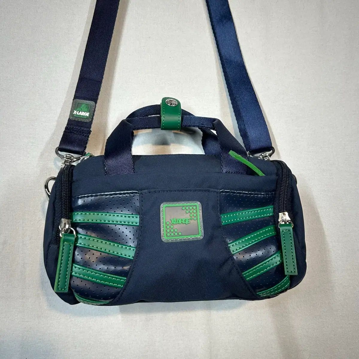 ドラムショルダー XLARGE エックスラージ ネイビー グリーン ドラム ショルダーバッグ