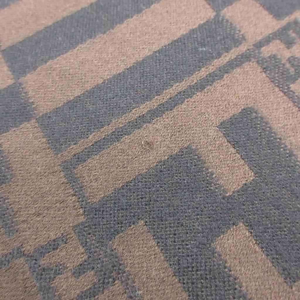 フェンディ FENDI cravatte マフラー ウール フリンジ FFロゴ ズッカ柄