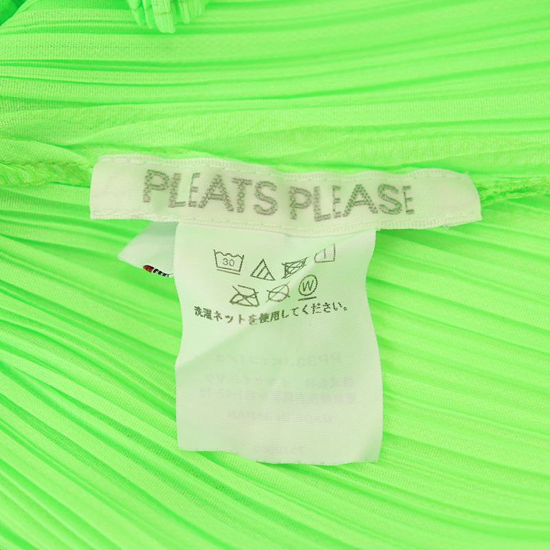 プリーツプリーズ PLEATS PLEASE プリーツ カットソー 長袖 3 黄緑 /HK