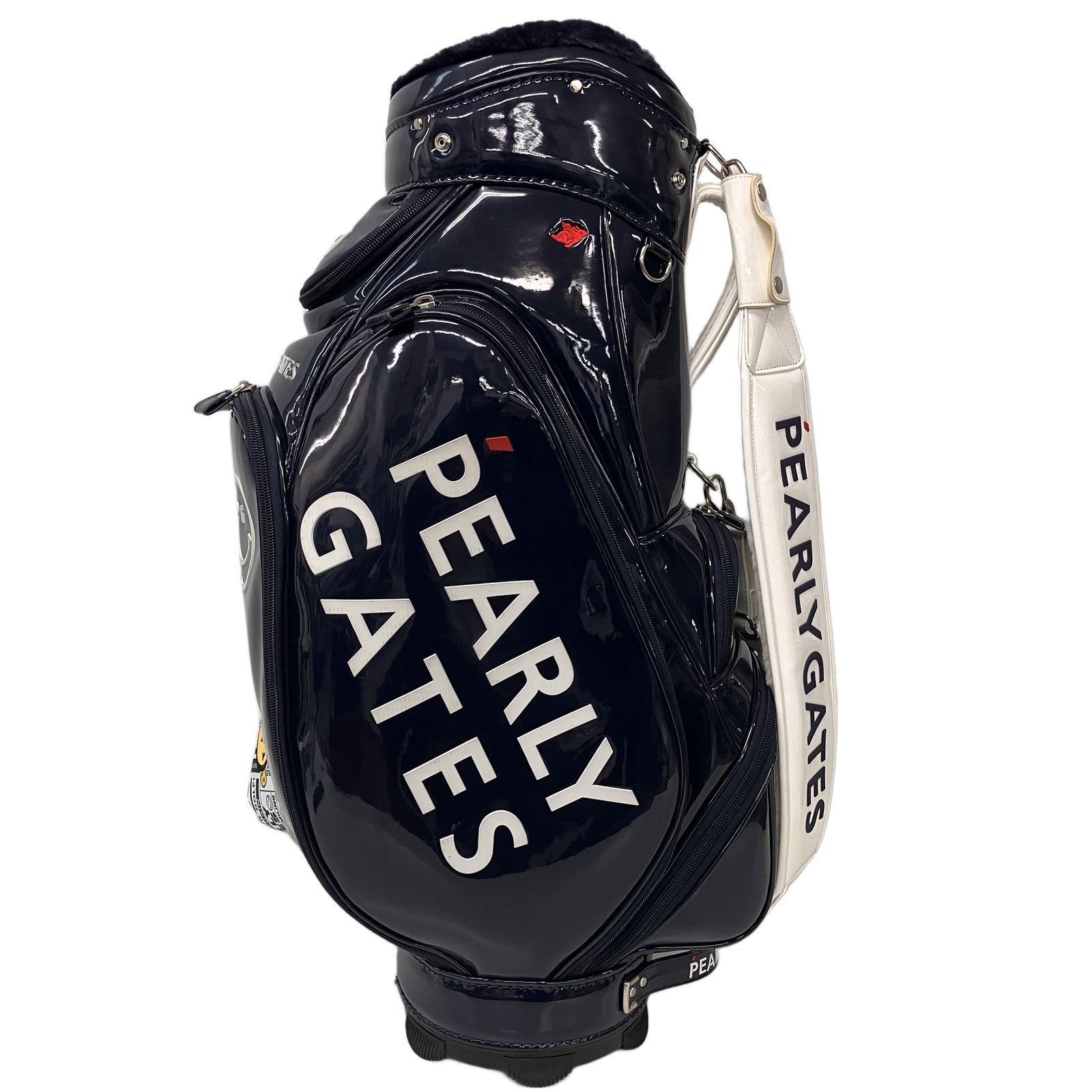 PEARLY GATES パーリーゲーツ キャディバッグ 5口 エナメル フード付き