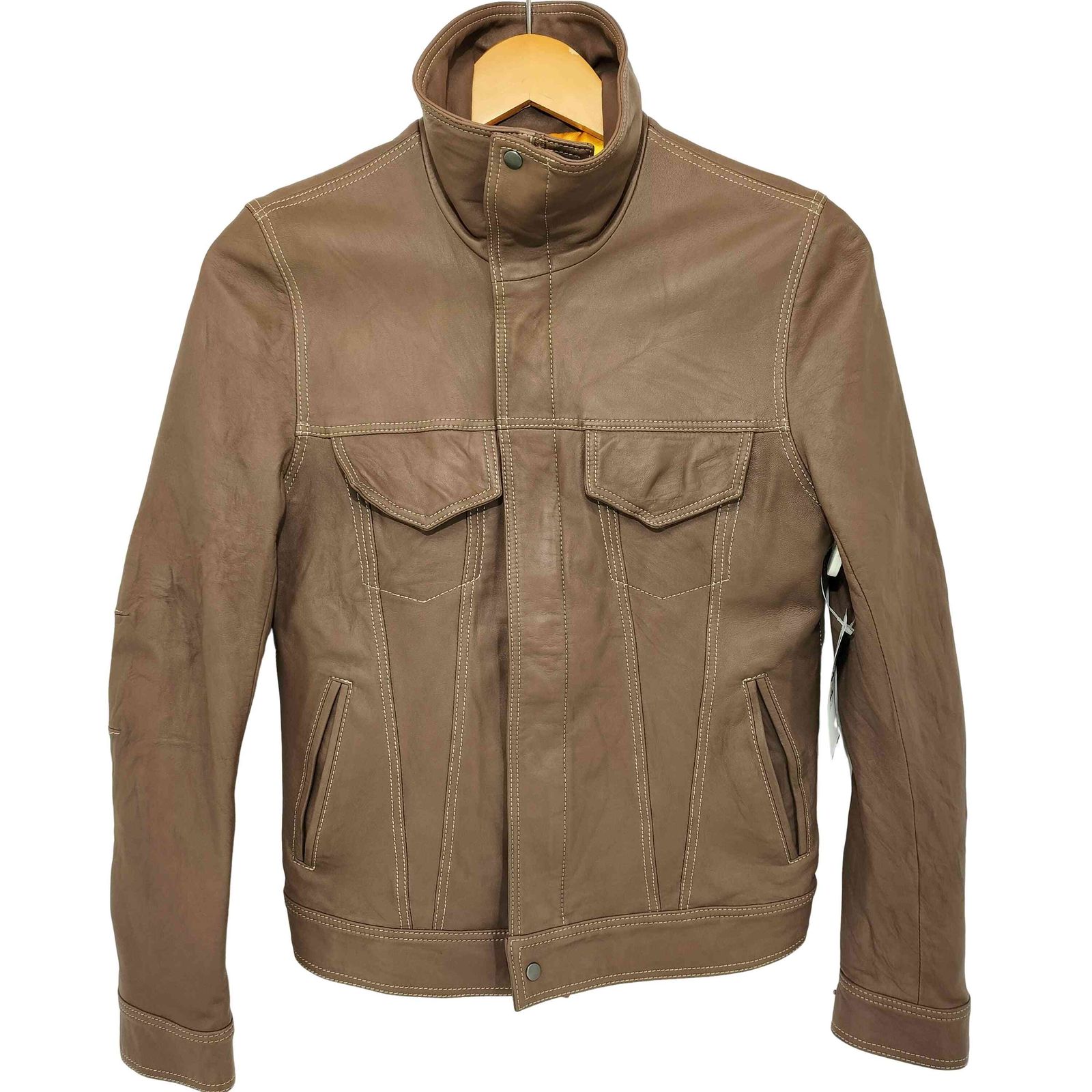 ユーズドフルギ USED古着 ラムレザー ジップアップジャケット