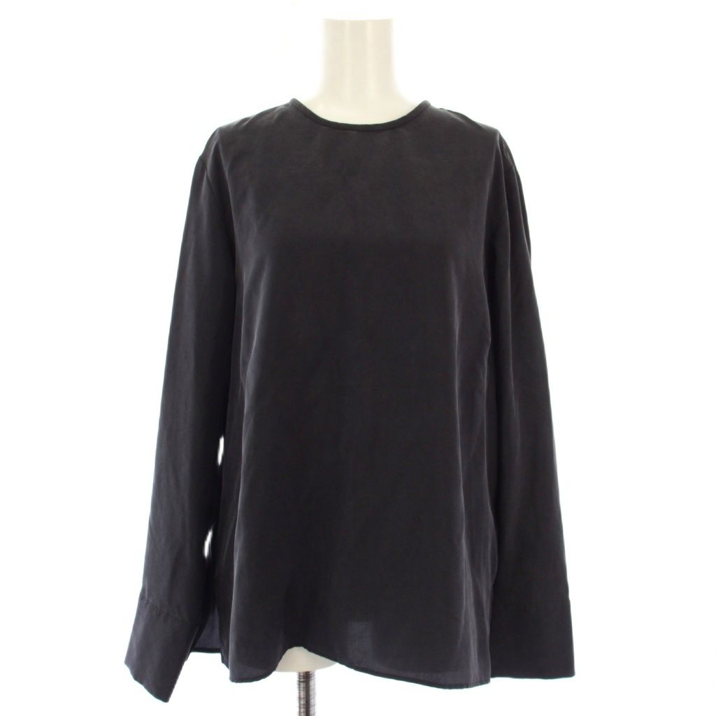 ソージュ シルククルーネックブラウス 長袖 M グレー S-00-SB-071 シルククルーネックブラウス - SOÉJU online store｜上質な大人の女性