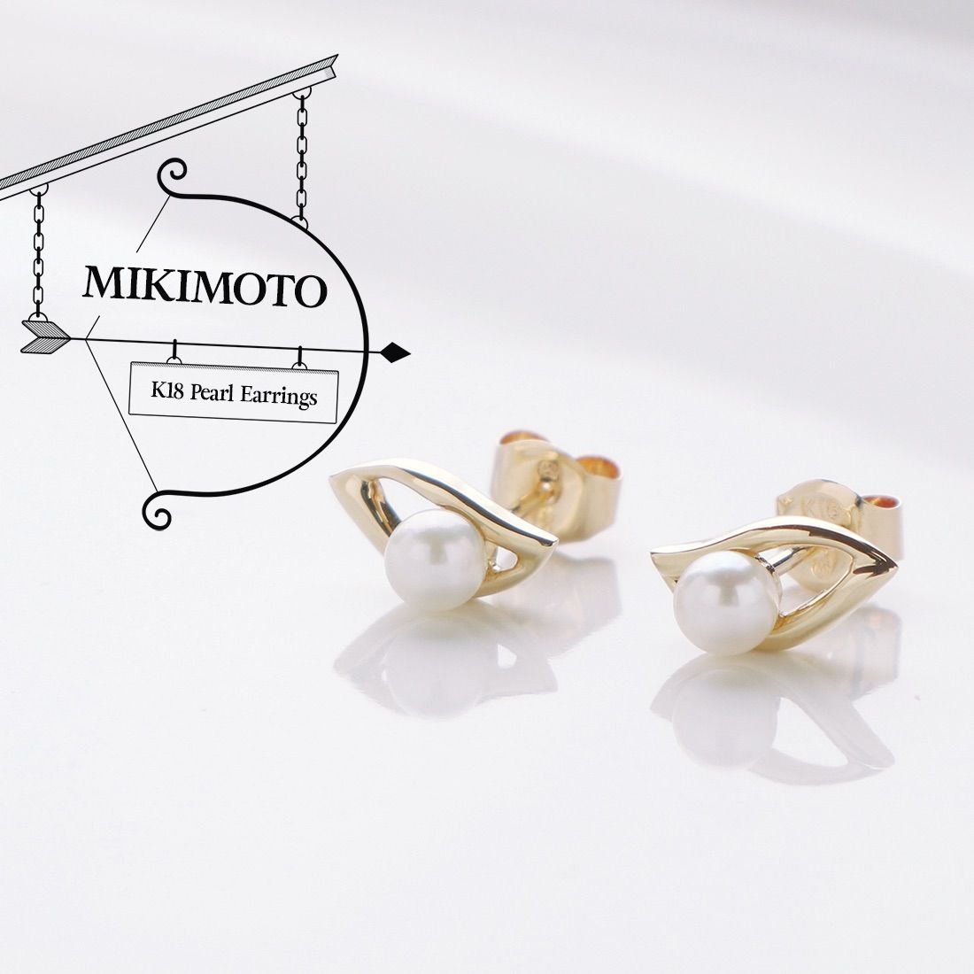 MIKIMOTO ミキモト K18 パール ピアス c.1990s - メルカリ