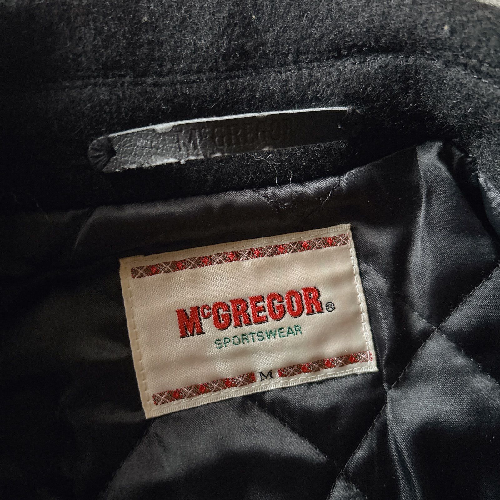 90s McGregor マクレガー Pコート ピーコート ブラック キルティング