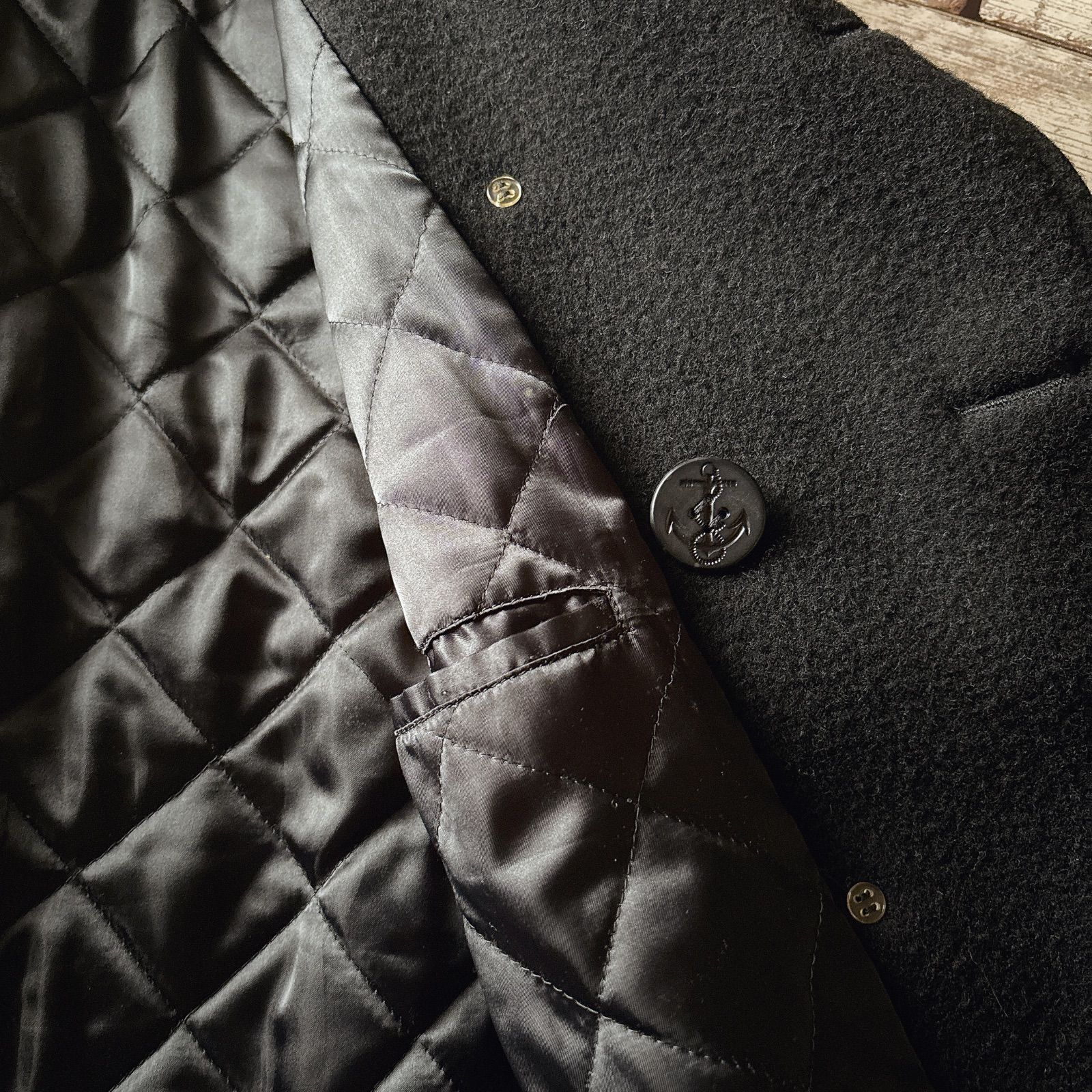 90s McGregor マクレガー Pコート ピーコート ブラック キルティング