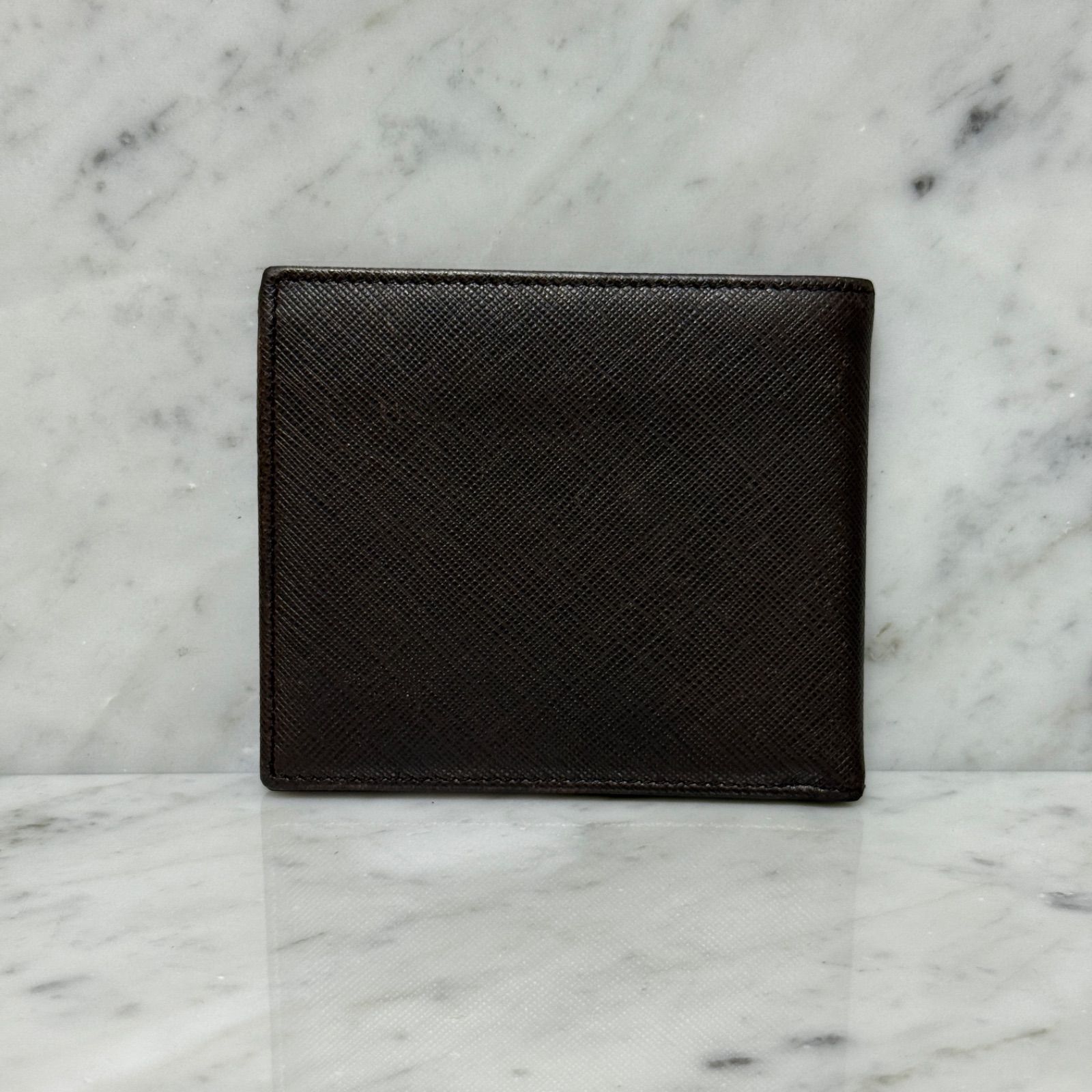 美品 BALLY バリー 二つ折り財布 本革 レザー ブラウン 札入れ 薄型