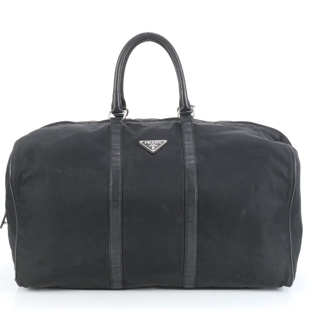 プラダ テスート ナイロン 三角ロゴ レザー ボストン バッグ 出張 旅行