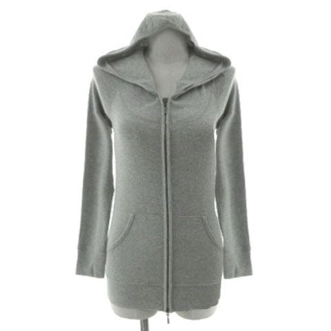 three dotsスリードッツ　ジレ　グレー Men's cardboard sweat zip hoody （パーカー）｜three dots