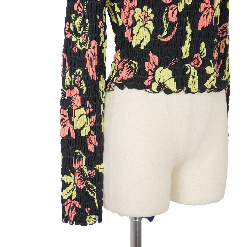 メリル ロッゲ MERYLL ROGGE 花柄 シャーリング ストレッチ カットソー