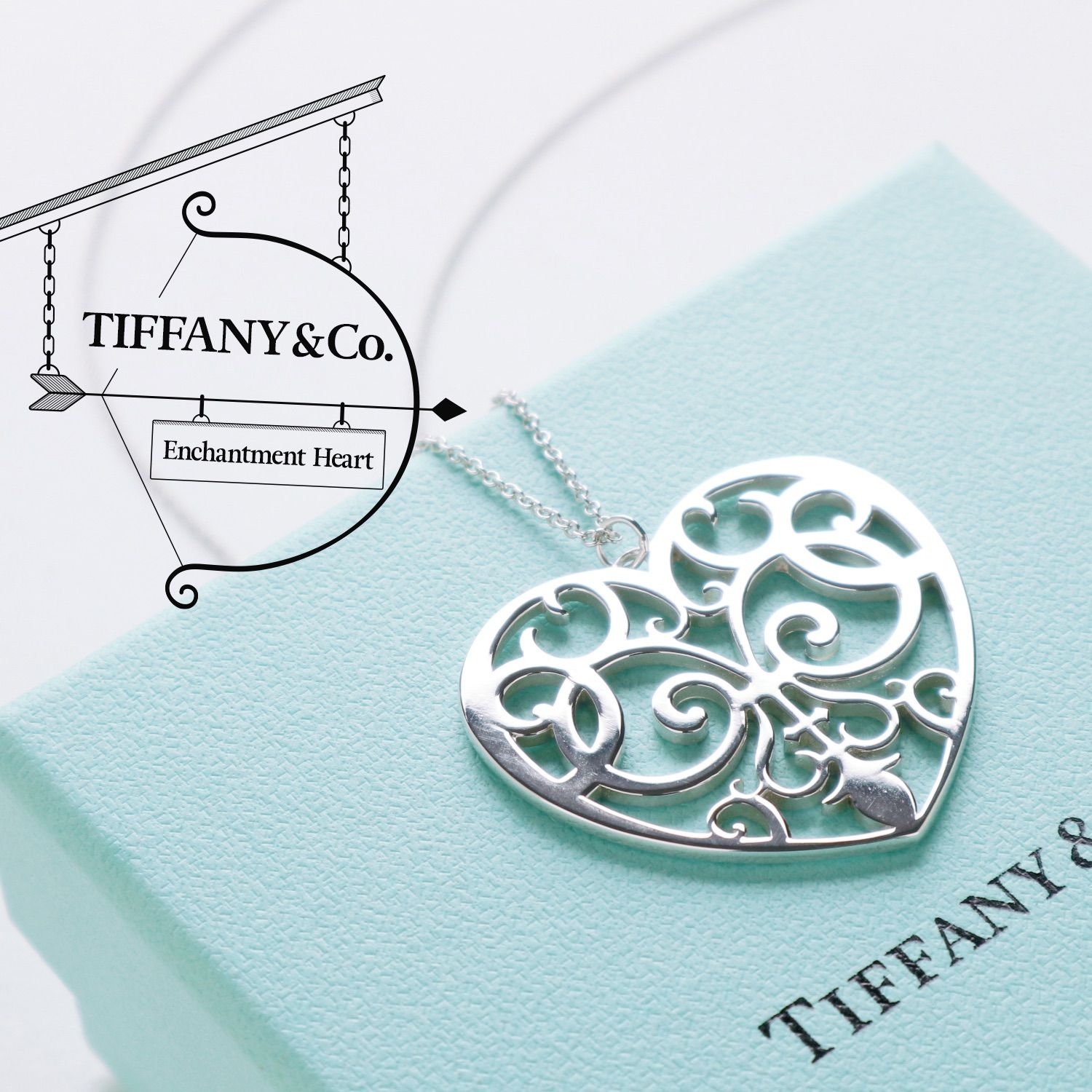 ティファニー エンチャントハート 925 ラージ ネックレス - c.2000s