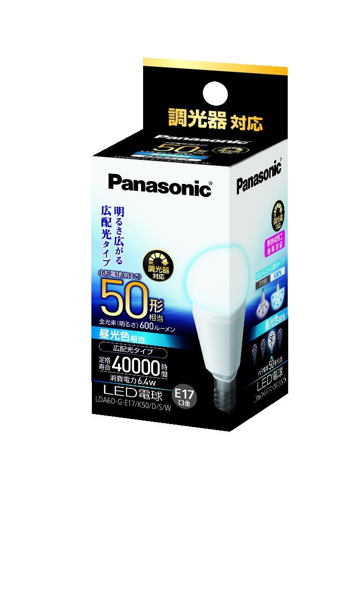 パナソニック ミニクリプトン型直径17mm昼光色 LDA6DGE17K50DSW Amazon | パナソニック ミニクリプトン型 LED電球 口金直径17mm 電球
