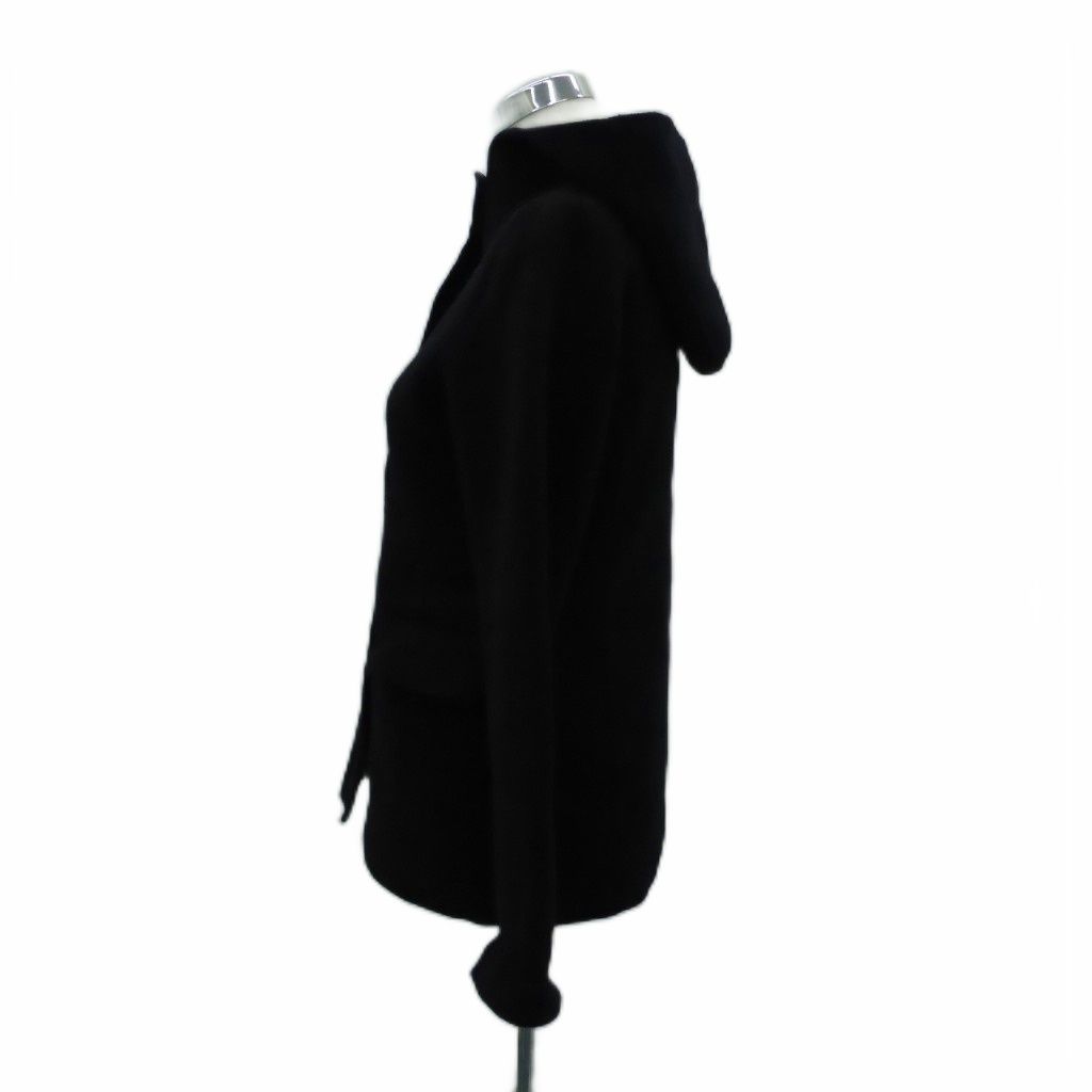 23区 オンワード樫山 コート ショート丈 34 XS 紺 ネイビー フード付き