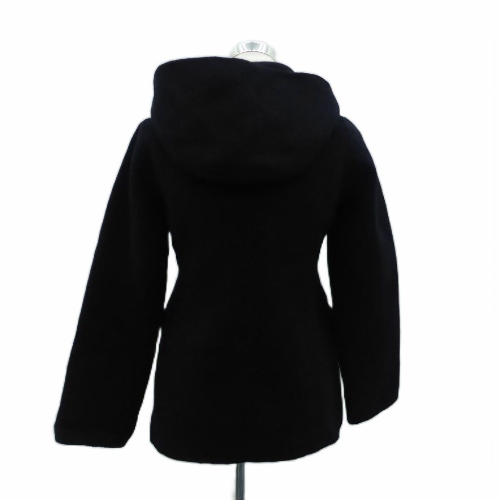 23区 オンワード樫山 コート ショート丈 34 XS 紺 ネイビー フード付き