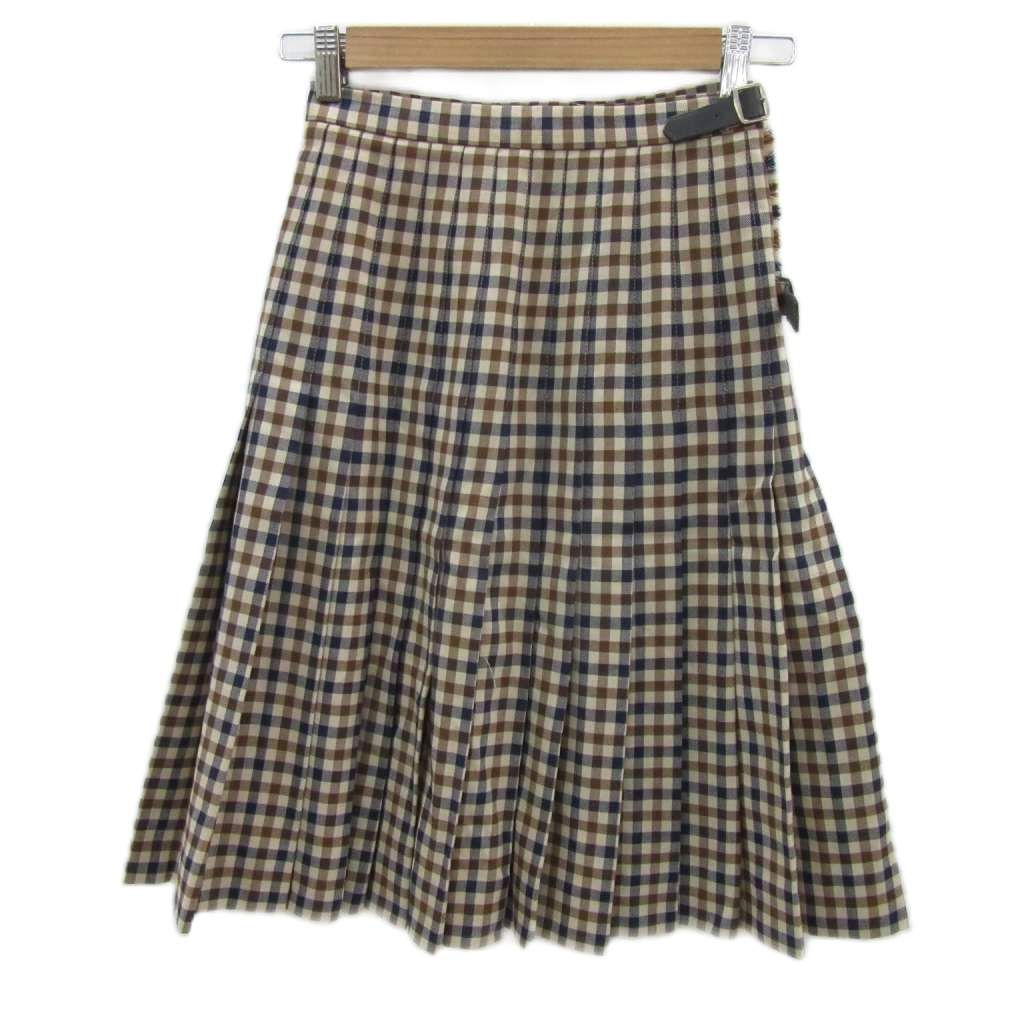 アクアスキュータム AQUASCUTUM ラップスカート プリーツスカート