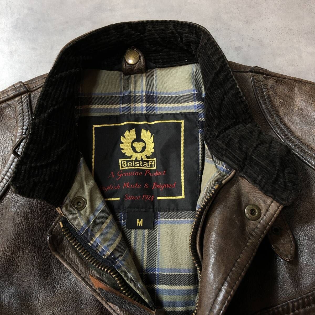 GQ3501◇Belstaff : PANTHER 1966 ライナー付 レザージャケット◇M