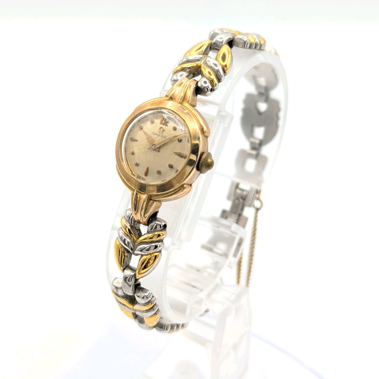OMEGA DE VILLE Watch Hand-Winding Ladies Round Gold Silver Combi