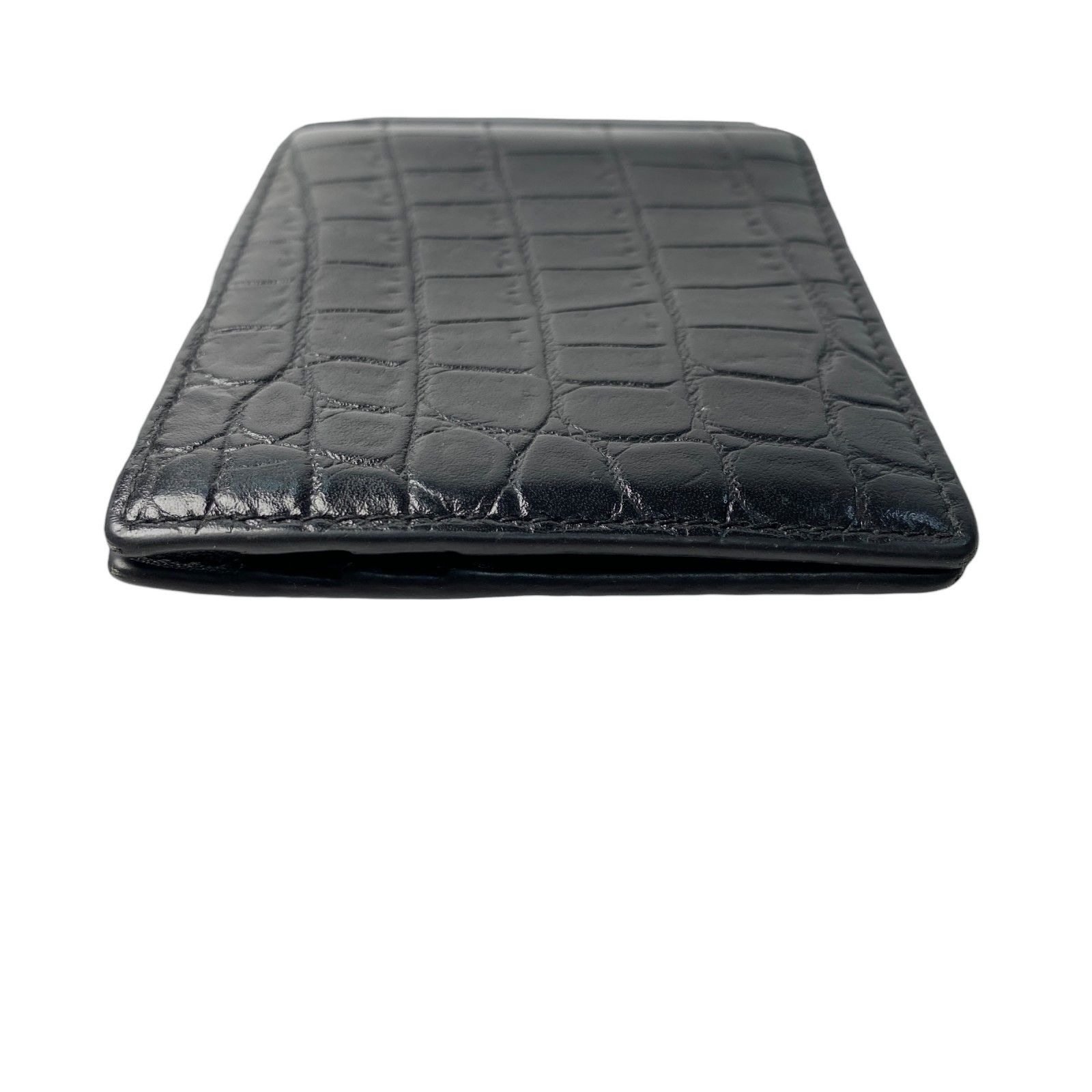 サンローラン SAINT LAURENT メンズ 型押し クロコ マネークリップ