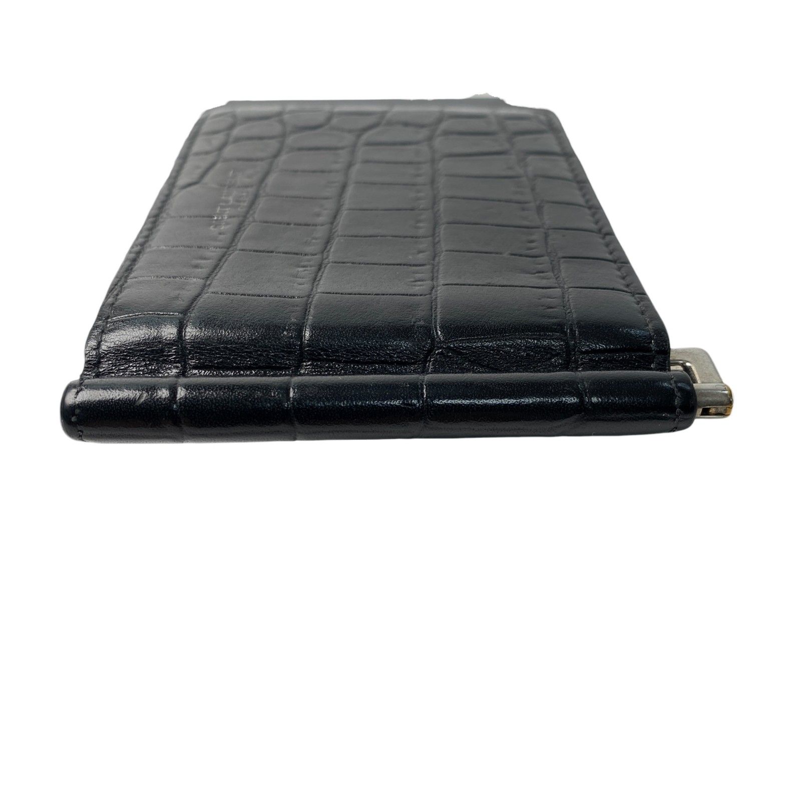 サンローラン SAINT LAURENT メンズ 型押し クロコ マネークリップ