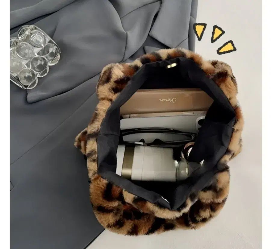 タンニングハローキティ ヒョウ柄 レオパード ファー トートバッグ