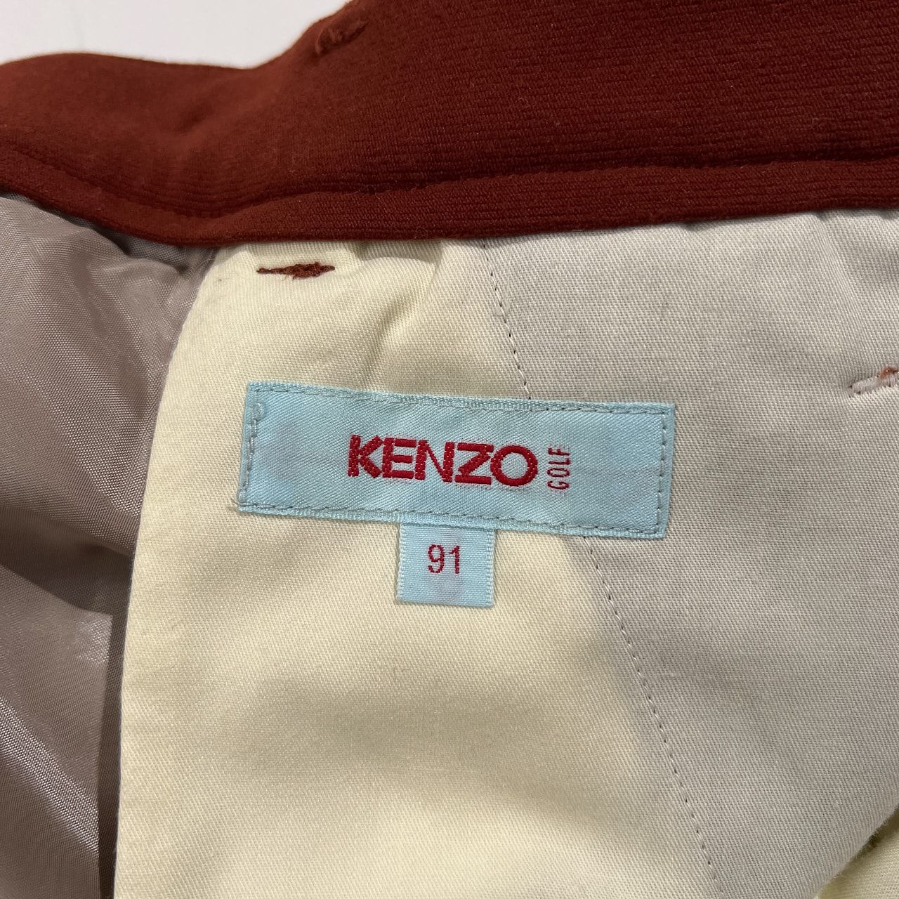 KENZO GOLF ケンゾー ゴルフ ロゴ入り ツータック スラックスパンツ