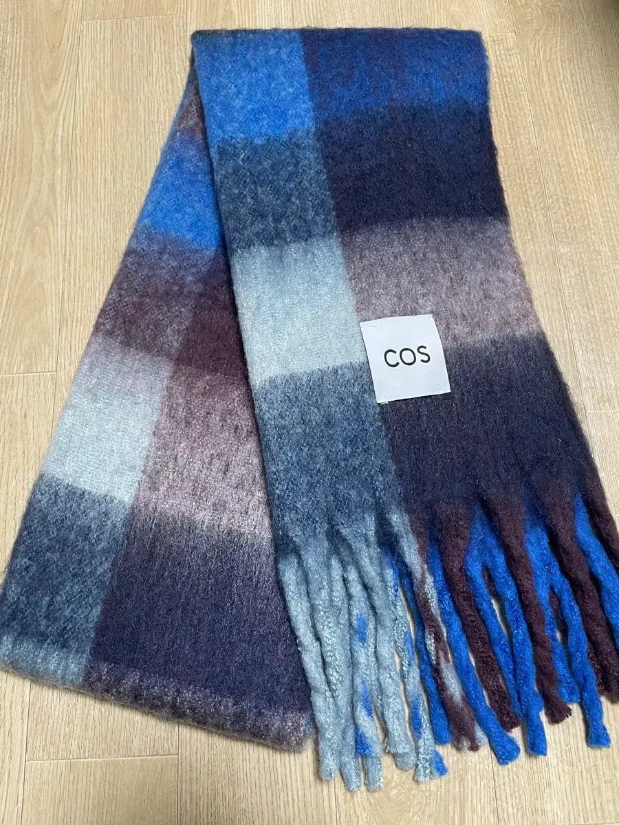 COS コス モヘア チェック マフラー 新品 :) コス マフラー コス